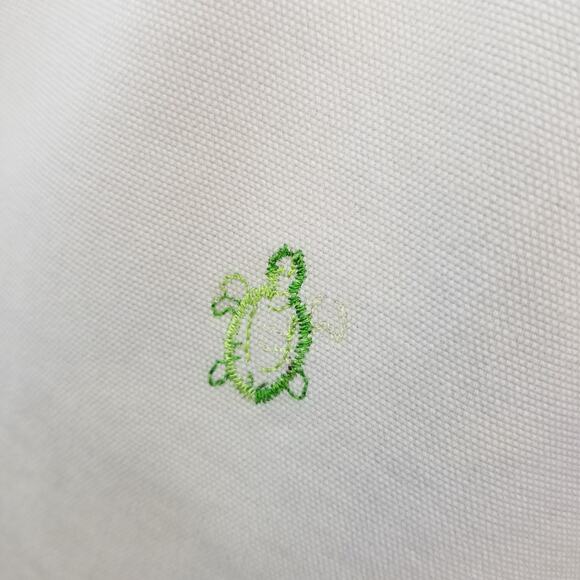 Columbia Khaki Chino Embroidered Green Turtles Pink Seashells Nice Size 6 - Picture 3 of 5